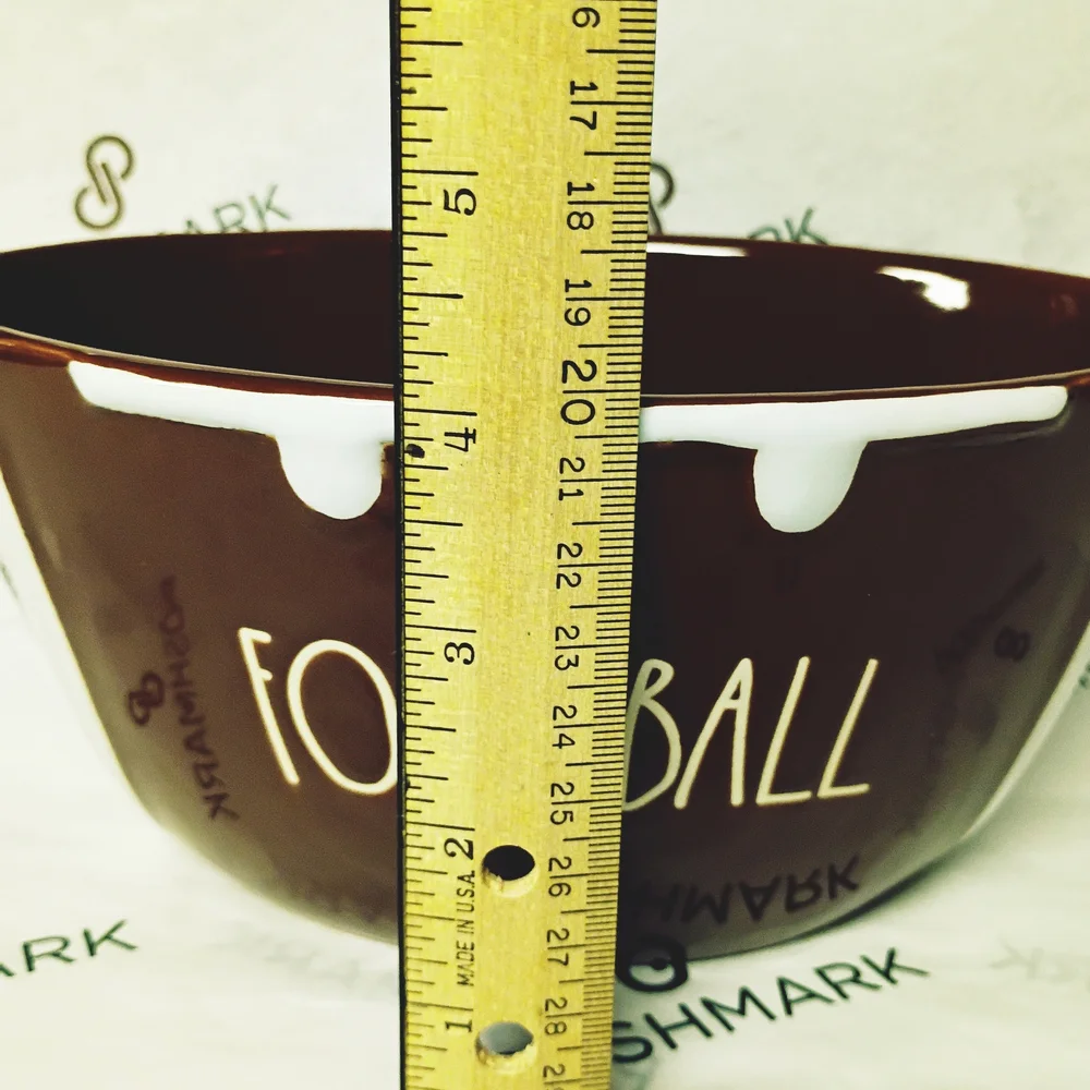 Football Party Serving Snack Bowl Ceramic Football Shape Bowl